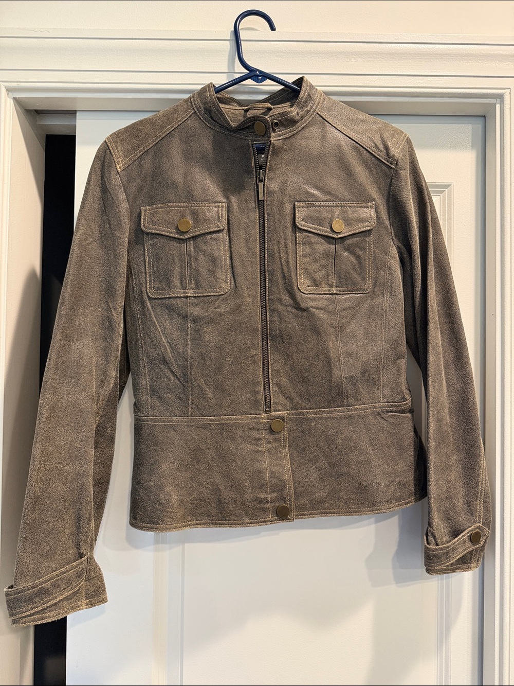 Tailor B. Moss Brown Washed Leather Jacket